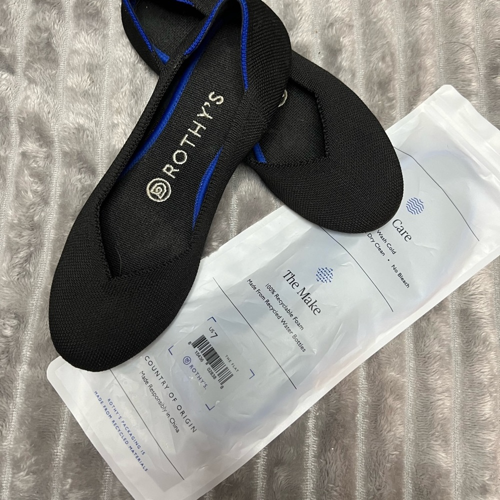 Rothy’s Flats. Size 7 with extra insoles.